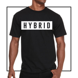 BLACK HYBRID TEE