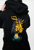 WILLY J. PESO GIRAFFE HEAD Chenille Patch Zip Hoodie