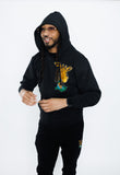 WILLY J. PESO GIRAFFE HEAD Chenille Patch Zip Hoodie