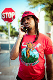 RED STONED GIRAFFE SHORT SLEEVE