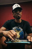 WILLY J. PESO GIRAFFE HEAD BLACK T-SHIRT