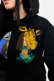 WILLY J. PESO GIRAFFE HEAD Chenille Patch Zip Hoodie