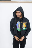 WILLY J. PESO GIRAFFE HEAD Chenille Patch Zip Hoodie