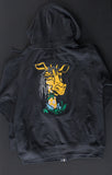 WILLY J. PESO GIRAFFE HEAD Chenille Patch Zip Hoodie