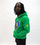 WILLY J. PESO GIRAFFE HEAD GREEN HOODIE