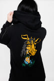 WILLY J. PESO GIRAFFE HEAD Chenille Patch Zip Hoodie