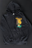 WILLY J. PESO GIRAFFE HEAD Chenille Patch Zip Hoodie