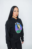 WILLY J PESO GIRAFFE HEAD BLACK HOODIE