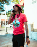 RED STONED GIRAFFE SHORT SLEEVE
