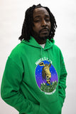 WILLY J. PESO GIRAFFE HEAD GREEN HOODIE